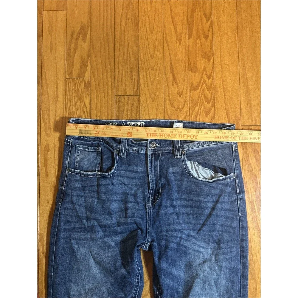 TK Axel Slim Boot Cut Jeans Thick Stitch Medium Blue Jeans Men's Size 40x30